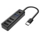 USB-Хаб Earldom ET-HUB08 Multifunction Adapter 4в1 Type-C to USB3.0+3xUSB 2.0 Black